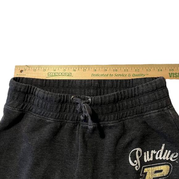 Colosseum Athletics Women's L Purdue Boilermakers Grey Cropped Sweatpants - Picture 5 of 6